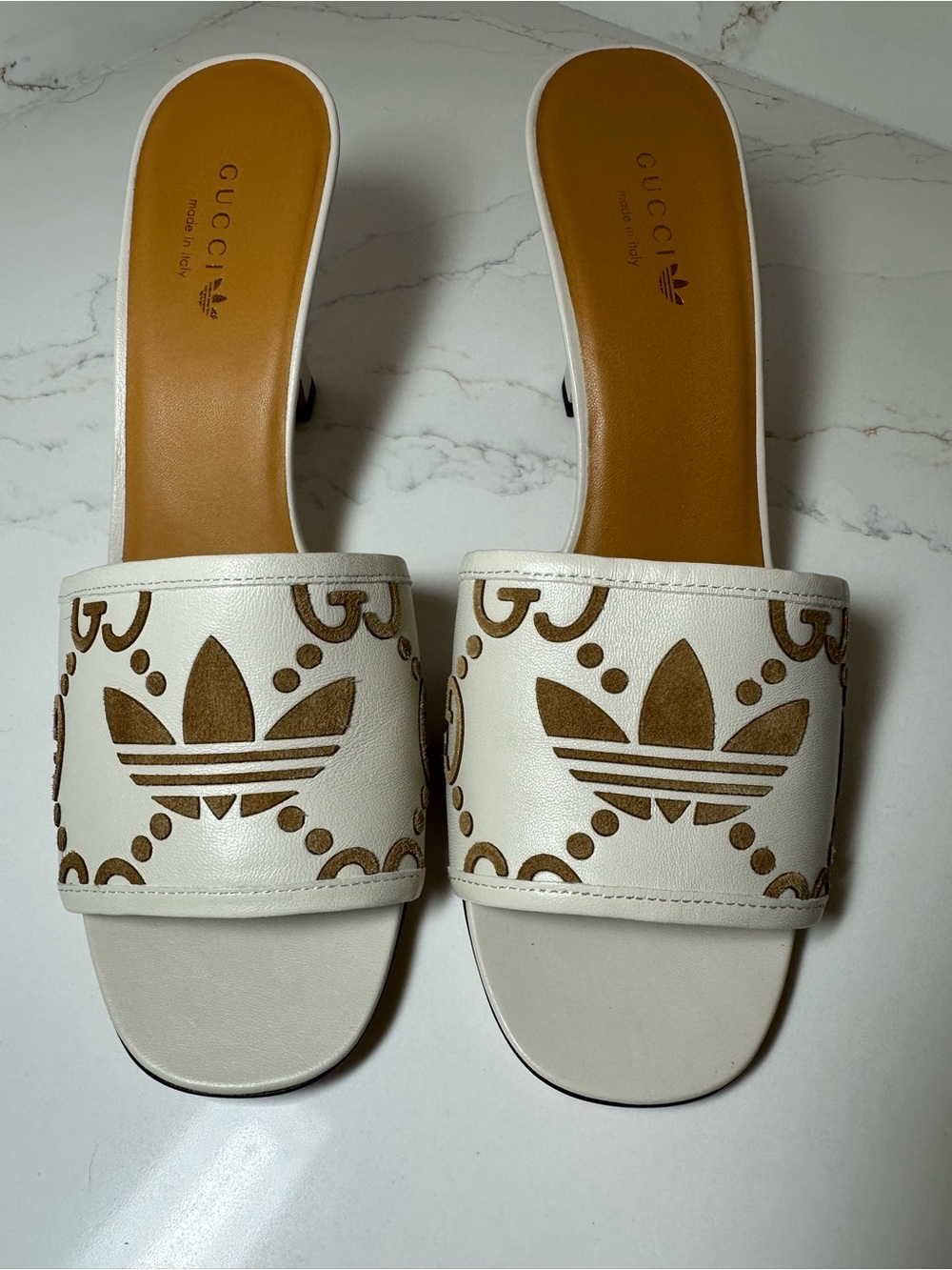 Gucci x Adidas GG Signature Leather Heels